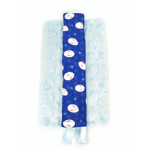 Stroller Strap Protectors-Stroller Protectors-My Babblings™-Blue Mochi Rabbit with light blue Minky-My Babblings™