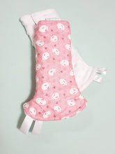 Pink Mochi Rabbit Reversible Curved Droolpads and Bib Set-Droolpads-My Babblings-Pink Mochi Rabbit Droolpads only-My Babblings™