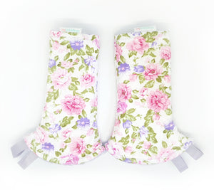 Floral Bouquet Reversible Curved Droolpads and Bib Set-Bibs-My Babblings™-Floral Bouquet Curved Droolpads only-My Babblings™