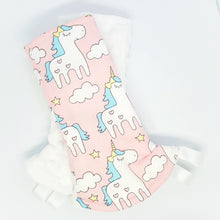 Magical Unicorn Reversible Curved Droolpads and Bib Set-Droolpads-My Babblings-White Minky-Magical Unicorn Droolpads only-My Babblings™