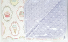 Reversible Minky Blanket (5 designs)-Baby Blanket-My Babblings™-S (70x100cm)-Dreamy Cupcake with lavender Minky-My Babblings™