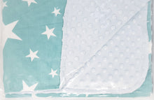 Reversible Minky Blanket (5 designs)-Baby Blanket-My Babblings™-S (70x100cm)-Shining Star with light blue Minky-My Babblings™