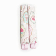 Stroller Strap Protectors-Stroller Protectors-My Babblings™-Dreamy Cupcake with light pink Minky-My Babblings™