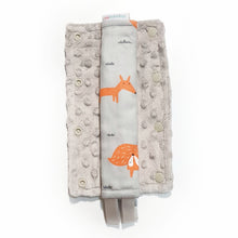 Stroller Strap Protectors-Stroller Protectors-My Babblings™-Fire Fox with light grey Minky-My Babblings™