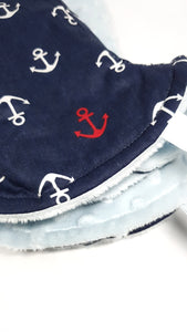 Ship Ahoy Reversible Curved Droolpads and Bib Set-Droolpads-My Babblings-Ship Ahoy Bib only-My Babblings™