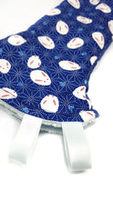 Blue Mochi Rabbit Reversible Curved Droolpads and Bib Set-Droolpads-My Babblings-Blue Mochi Rabbit Bib only-My Babblings™