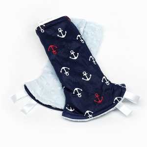 Ship Ahoy Reversible Curved Droolpads and Bib Set-Droolpads-My Babblings-Ship Ahoy Droolpads only-My Babblings™