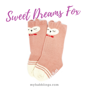 New Animal Knee High Socks with Ears-Baby Socks-My Babblings-Baby Size-Sweet Dreams Fox-My Babblings™