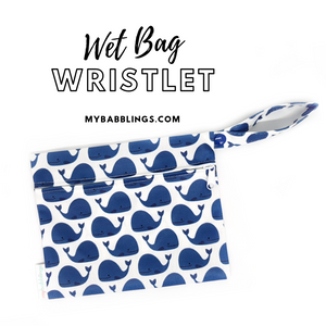 My Babblings Reusable Wet Bag Wristlet-Wet Bag-My Babblings-Travelling Whales-My Babblings™