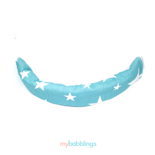 Stroller Bumper Protector-Stroller Protectors-My Babblings™-Shining Stars with light blue Minky-My Babblings™