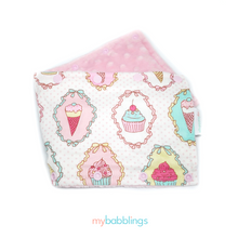 Stroller Bumper Protector-Stroller Protectors-My Babblings™-Dreamy Cupcakes with light link Minky-My Babblings™