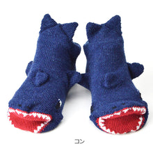 ポプキンズ 3D Pop Up Socks (Made in Japan)-Baby Socks-My Babblings-Navy Shark-My Babblings™