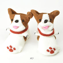 ポプキンズ 3D Pop Up Socks (Made in Japan)-Baby Socks-My Babblings-(Preorder) Red Paw Dog-My Babblings™