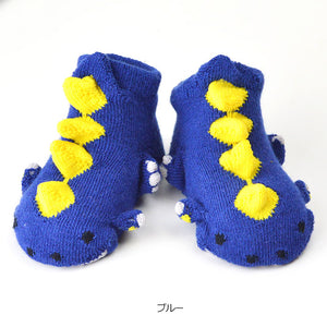 ポプキンズ 3D Pop Up Socks (Made in Japan)-Baby Socks-My Babblings-Blue Dinosaur-My Babblings™