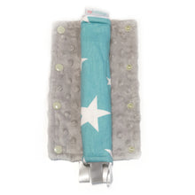 Stroller Strap Protectors-Stroller Protectors-My Babblings™-Shining Stars with light grey Minky-My Babblings™