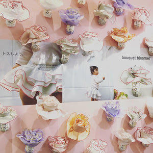 Alohaloha Bouquet Bloomer ブーケブルマー-Baby Apparel-My Babblings-White bouquet with beige trim-My Babblings™