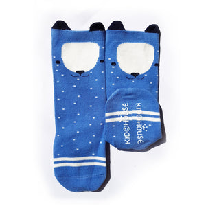 Animal Knee High Socks with Ears-Baby Socks-My Babblings-Baby Size-Blue Sunbear-My Babblings™