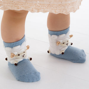 ポプキンズ 3D Pop Up Socks (Made in Japan)-Baby Socks-My Babblings-Blue sheep-My Babblings™