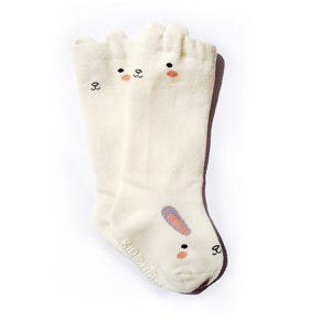 Animal Knee High Socks with Ears-Baby Socks-My Babblings-Baby Size-Jumping Bunny (Cream)-My Babblings™